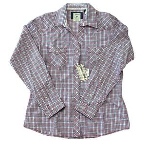 Panhandle Slim Rough Stock Western Long Sleeve Snap Closure